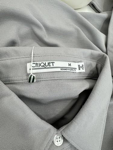 CRIQUET - NEW w TAG - PLAYERS Pullover Knit Embroidered Logo Rugby Mens M Shirt