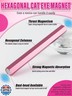 EBANKU Nail Magnet Tool, 5 in 1 Cat Eye Magnetic for Nails Multi-Function Double-Ended Hexagon Strong Nail Magnet Stick Nail Art Cat Eye Magnet Stick Nail Design Tools for Cat Eye Nail Design- Pink