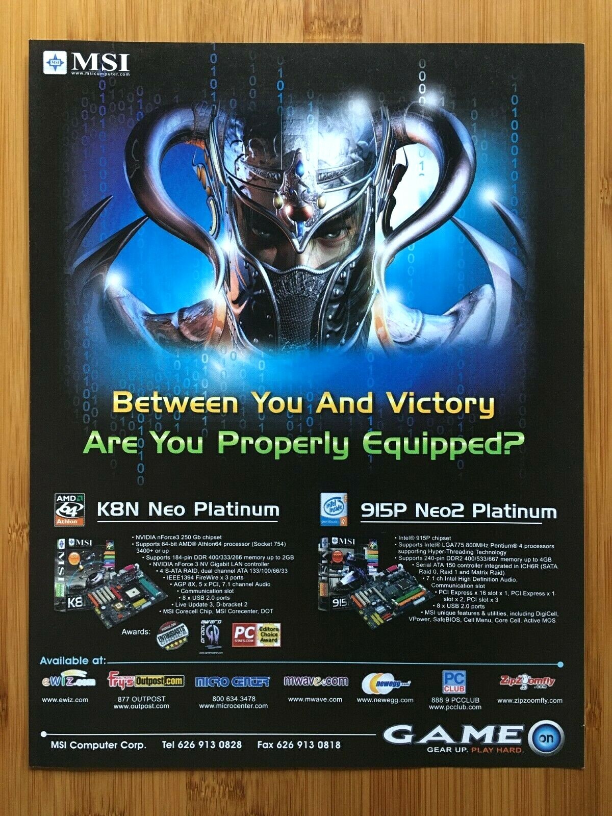 2003 MSI PC Motherboards Print Ad/Poster K8N Neo Platinum