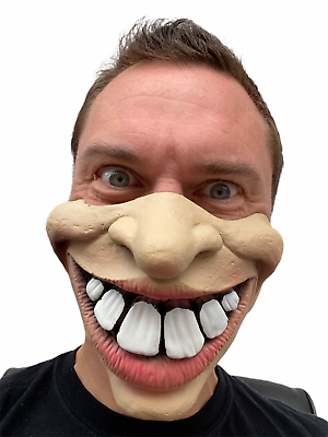Grand Dents Masque Drôle Demi Visage Chevreuil Clown Accessoire
