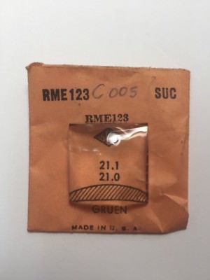 NOS SUC Watch Crystal, RMC 123, Fits Men s Vintage Gruen Watch, 21.1x 21.0 FrShp