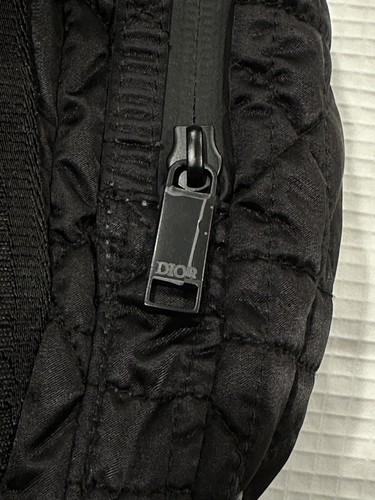 Dior Nylon Blended Fabrics 2WAY Plain Handmade Logo Asymmetry Backpack Black NEW