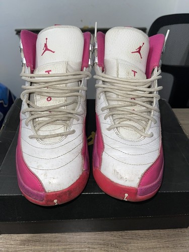 AirJordan12 Retro GG 27cm White＆Pink NIKE AIR JORDAN 12 RETRO GG WHITE - VIVID PINK - Valentine's