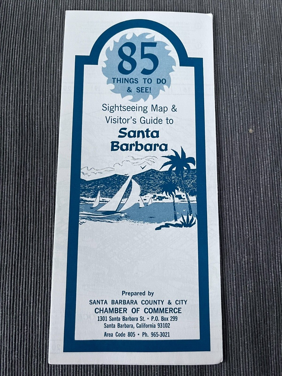 Santa Barbara map and visitors guide California CA brochure 1960s