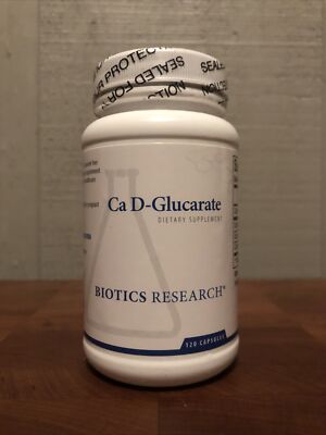 Biotics Ca D-Glucarate 120 caps Hormone & Beta Glucoronidase Support EXP 10/25