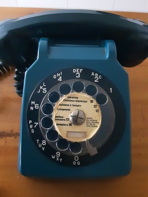 Sentno Téléphone Fixe rétro années 60 avec Cadran Filaire Classique et