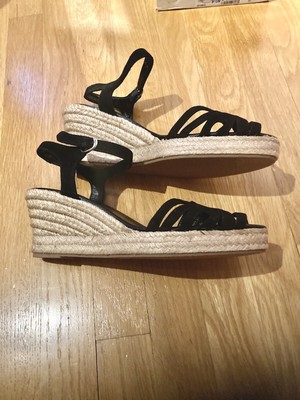 Eric Michael  Marilyn  Black Espadrilles U.S. 9 Open Toe Sandals