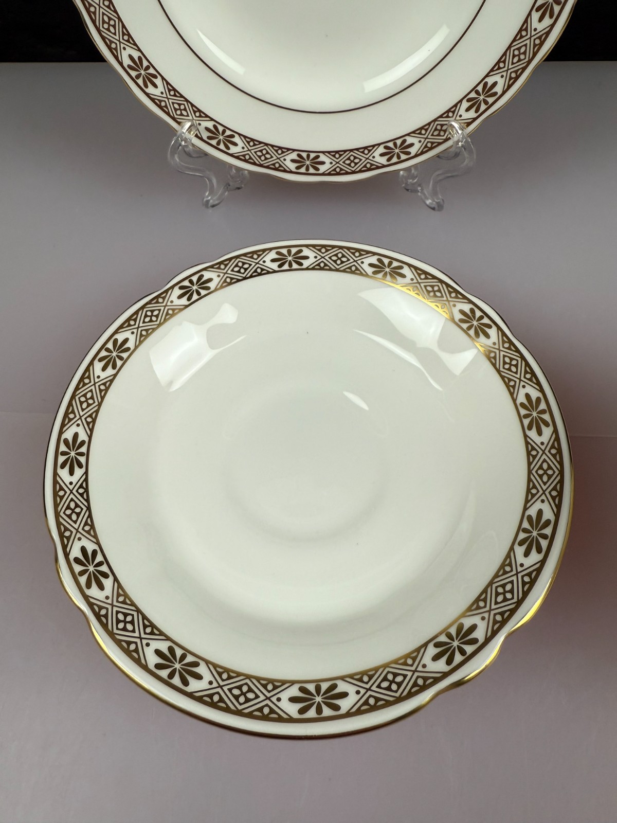 Royal Crown Derby Kensington A.1334 Tea Trio Cup Saucer and Side Plate Set RARE