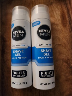 2X Nivea Men Sensitive Cool Shave Gel - 7 oz. Each - Lot Of 2