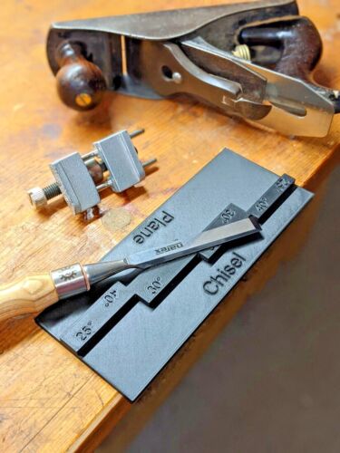Plane & Chisel Sharpening Guide Jig (for common "Eclipse Style" Honing Guide)