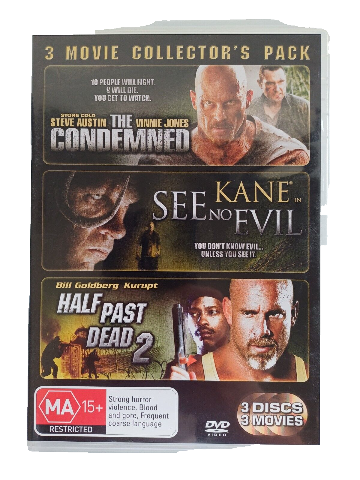 The Condemned + See No Evil + Half Past Dead 2 - Region 4