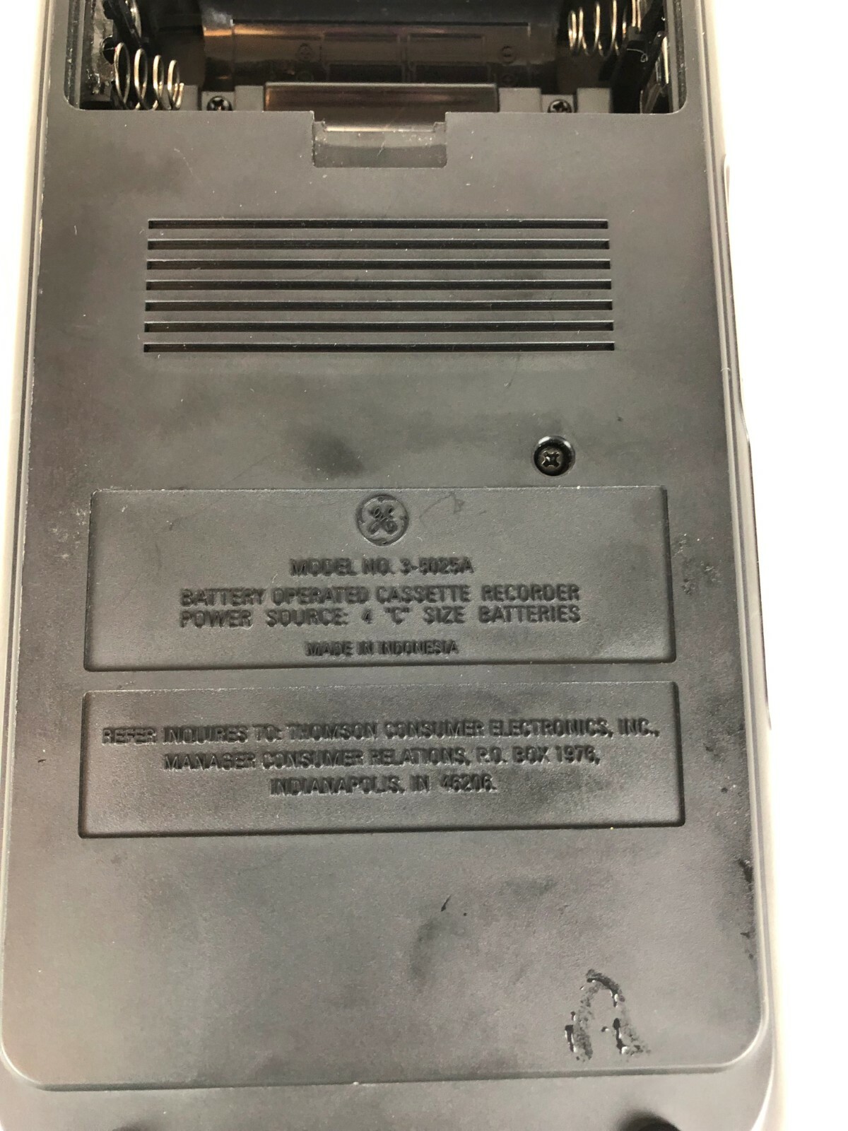 GE General Electric Desktop Cassette Recorder Model 3-5025A