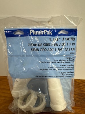 Plumb Pak PP20946 J-Bend 1-1/4 in White