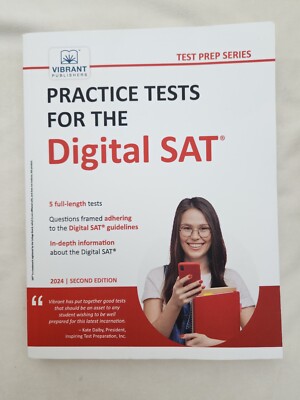 Practice Tests for the Digital SAT Textbook Vibrant Publishers 2024 Second Ed