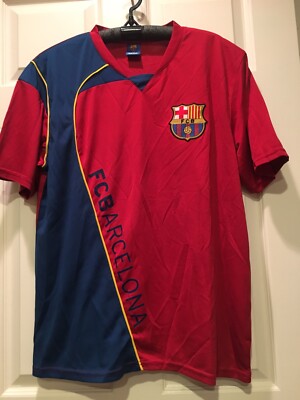 Vintage FC Barcelona Soccer Stadium Jersey Shirt NO NAME navy blue /garnet red X