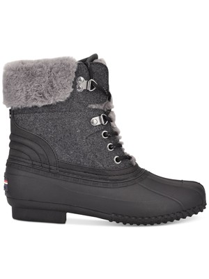 

TOMMY HILFIGER Женские серые сапоги Rainah с круглым носком, смешанная техника, 7 м, Серый, TWRAINAH2