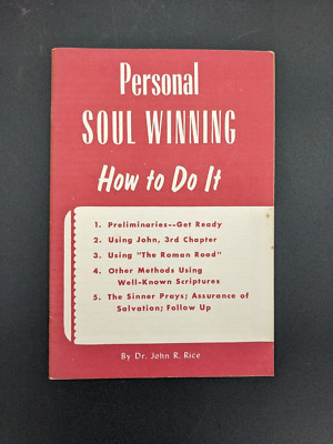 Vintage John R Rice PERSONAL SOUL WINNING HOW TO DO IT Paperback Booklet 1961