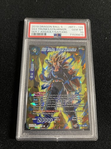 Dragon Ball Super PSA 10 SS3 Trunks, Saiyan Harmonizer BT7