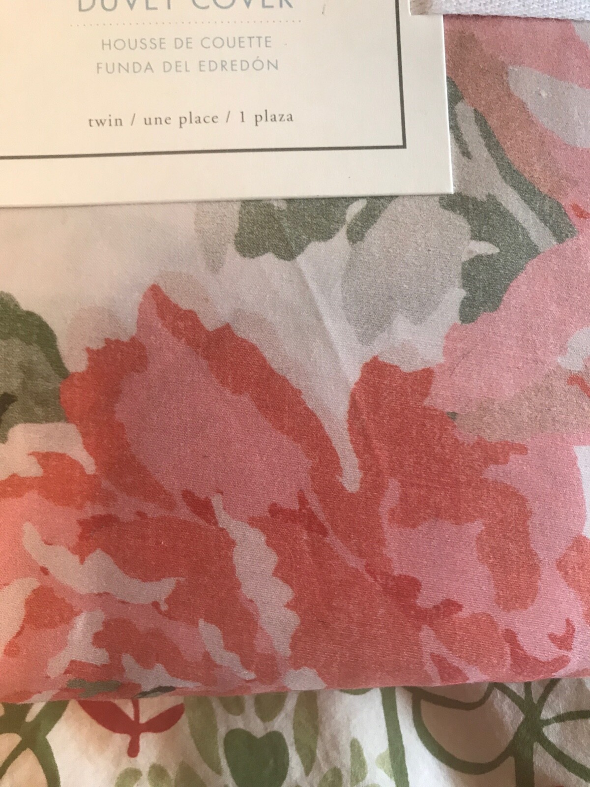 Pottery Barn Kids NEW NIP Duvet Cover Twin Pink Roses Flowers Floral Garden Girl