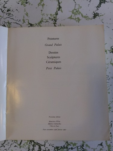 Hommage a Pablo Picasso, book from the 1966 Grand Palais Petit Palais exhibition