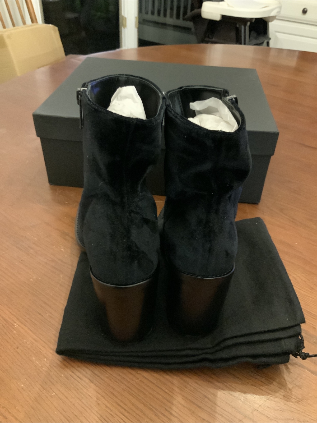 Ботинки ANN DEMEULEMEESTER Black Velvet 