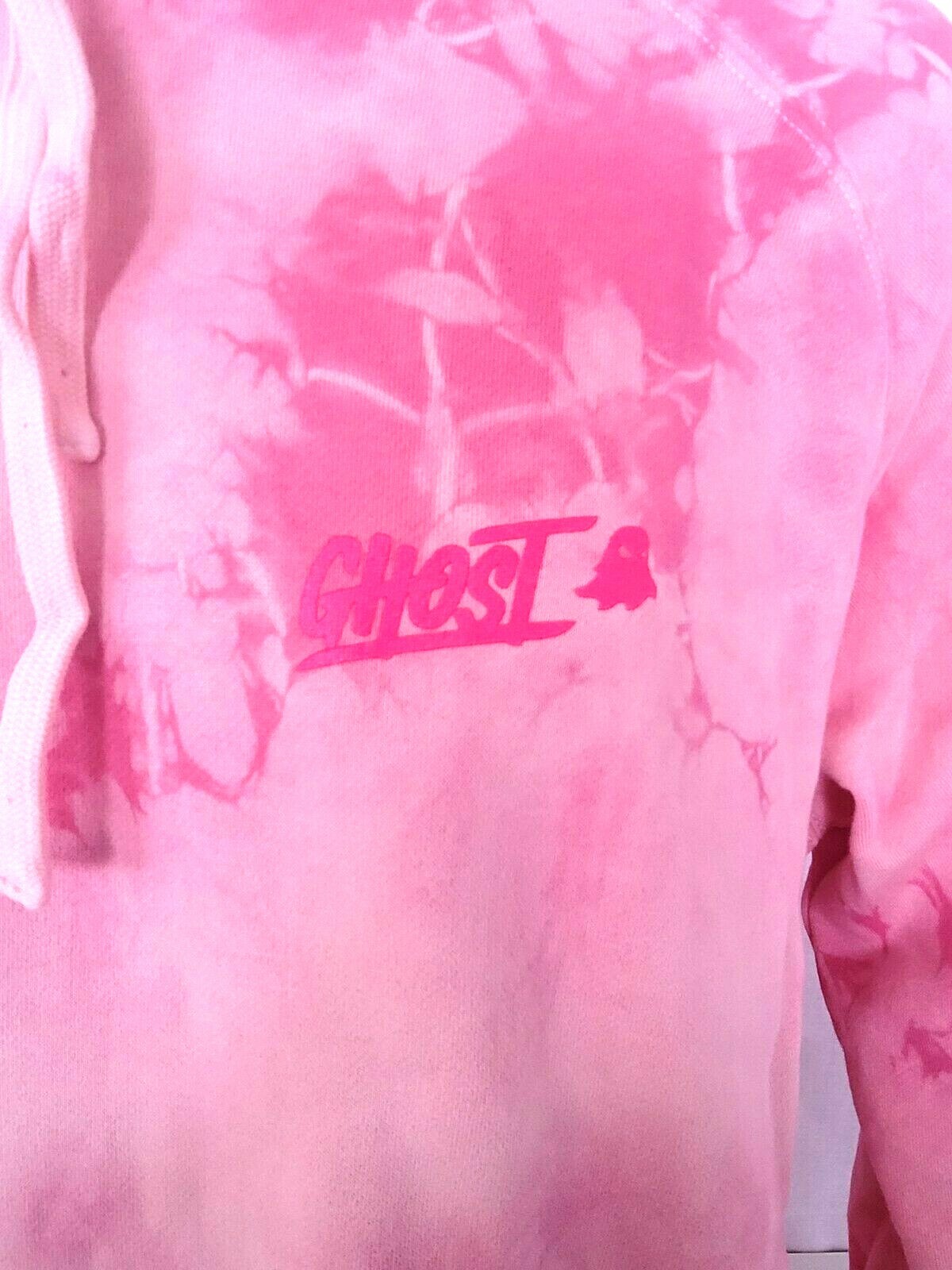 Pre-owned Ghost Lifestyle Limited Edition Bubblicious Sweatshirt Hoodie Pink Tie Dye