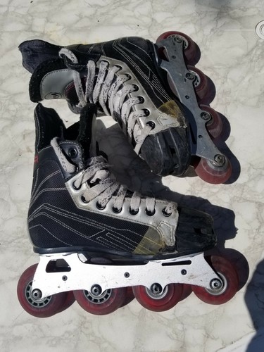 Junior Kids Size 4 Bauer Mega 30-50 Hockey  Inline Skates Tuuk One Up Performanc