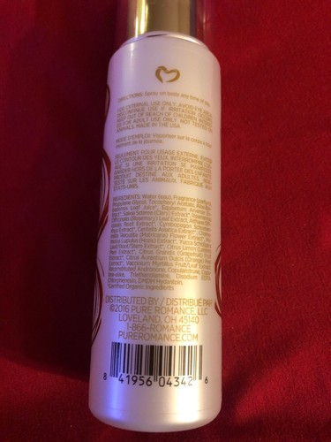 Pure Romance New! Kiss Love Story  Refreshing Body Splash! Free Shipping