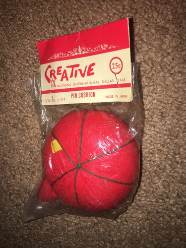 Vintage Tomato Pin Cushion NEW Creative Notions International Dallas Texas Japan