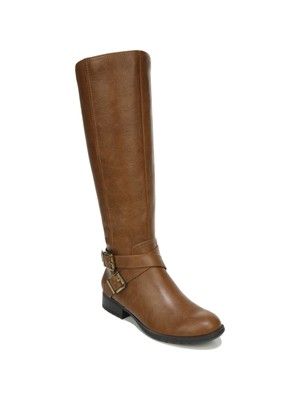 

Ботинки для верховой езды LIFE STRIDE Womens Tan Brown Strap Xion с круглым носком на блочном каблуке, Коричневый, H1589S1