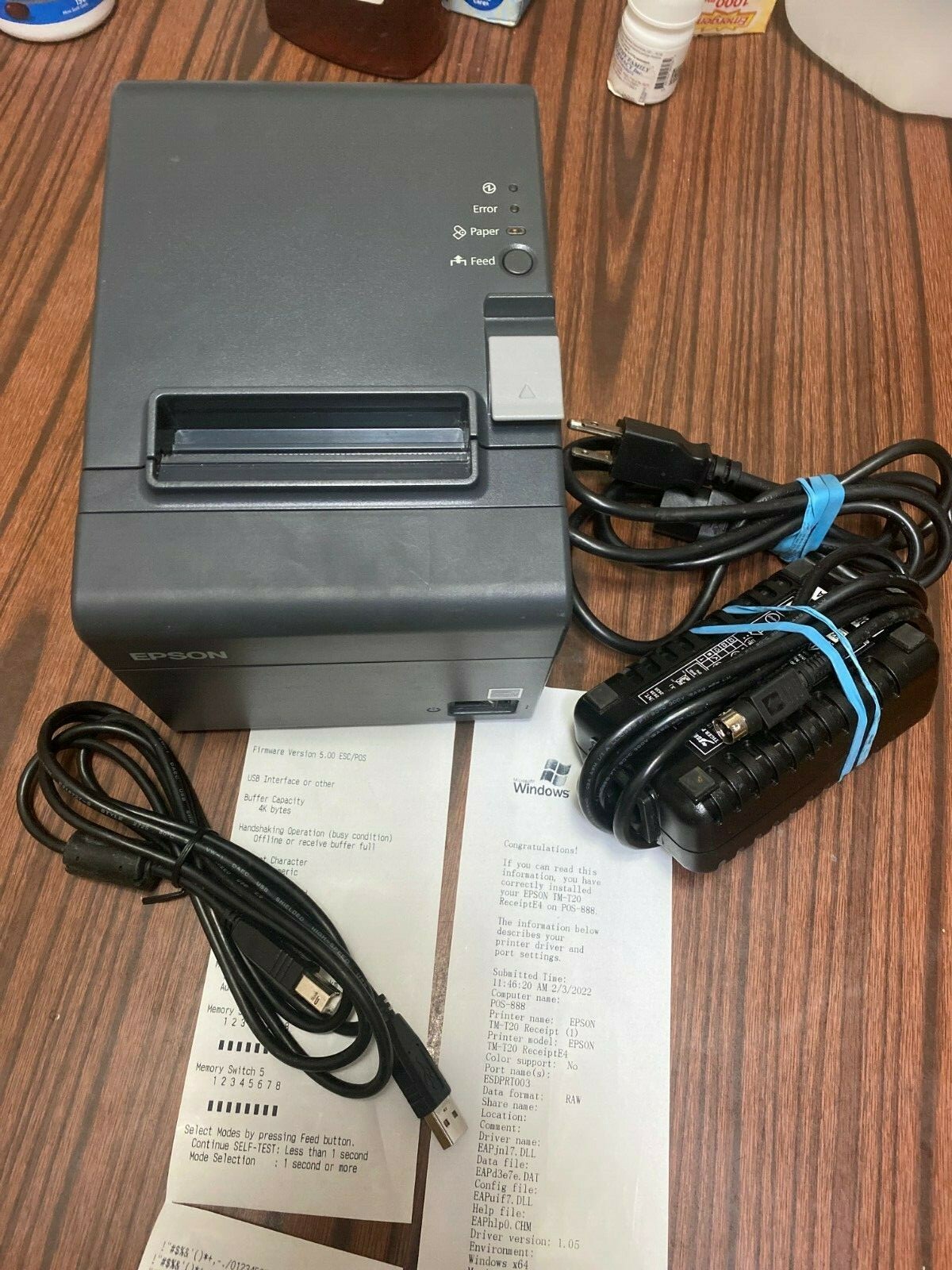 Epson TM-T20II USB Model M267A USB Thermal Receipt Printer Epson TM-T20II USB Model M267A USB Thermal Receipt Printer