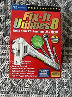 Avanquest FIX IT Professional Utilities 8 Windows PC Registry Cleaner