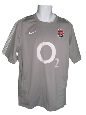 New Rare NIKE Vintage ENGLAND RUGBY Training Shirt Grey with