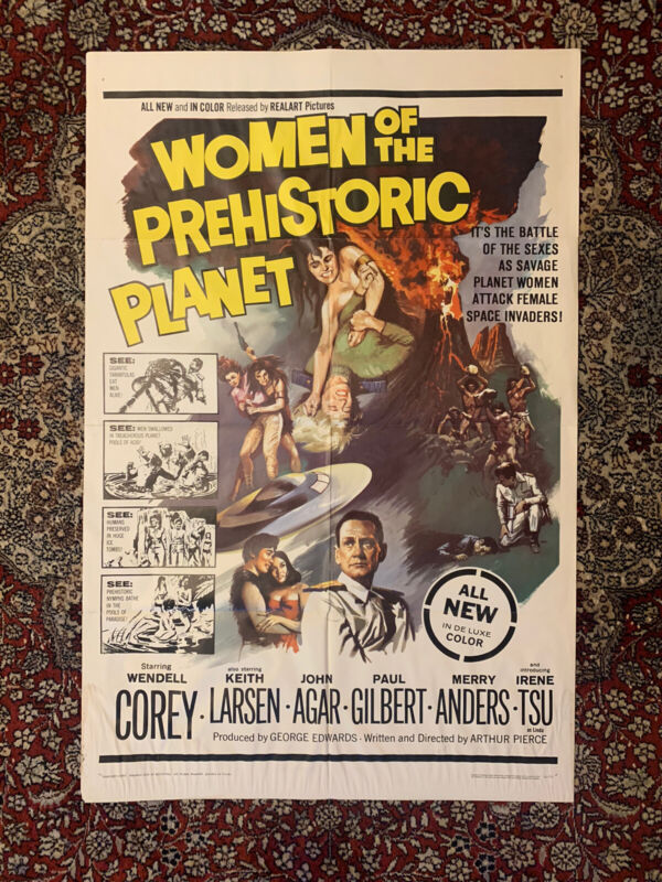 WOMEN OF THE PREHISTORIC PLANET 1966 Original 27X41 Movie Poster Sci-Fi Horror