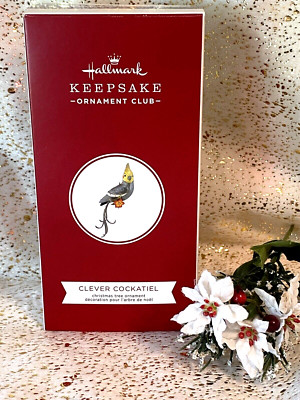 2019 Hallmark CLEVER COCKATIEL Club Member Ornament BEAUTY OF BIRDS Parrot
