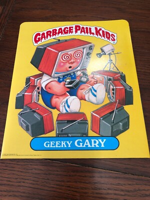 RARE 1ST SERIES GARBAGE PAIL KIDS FOLDER Geeky Gary Sicky Vicky 2 POCKET SCHOOL