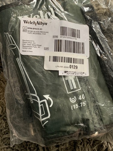 NEW Welch Allyn 901097 Blood Pressure Cuff, Reusable 40-54cm 15.75