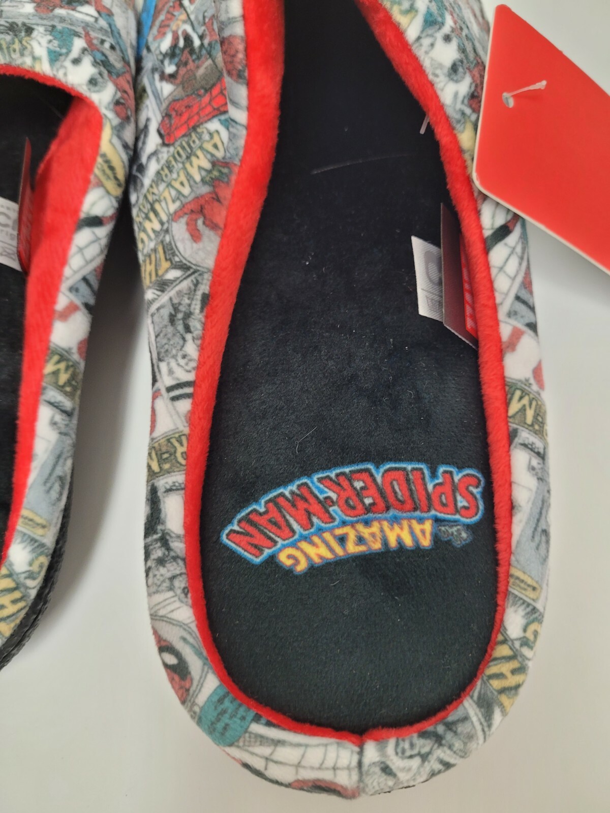 Marvel Spider-Man "Panels" Adult Slip On Slippers Size US 7.5 / EU 40
