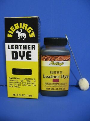 Fiebing's Leather Dye w/ Applicator - 17 COLORS - Pic - A - Color -  4 OZ   NEW