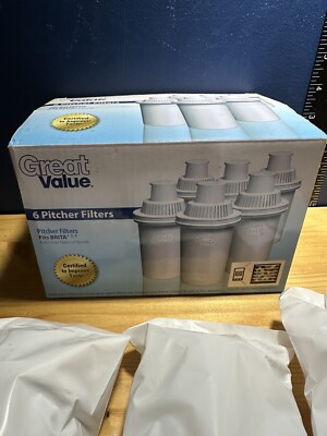 4 Pack Great Value Replacement Water Pitcher Filters Universal New