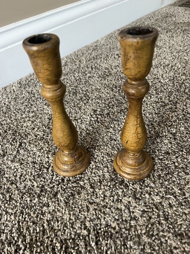 wooden candle holder set (2)