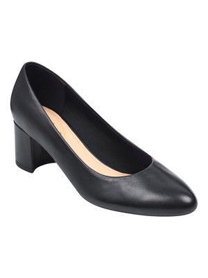 

Женские кожаные туфли-лодочки EVOLVE Black Robin с миндалевидным носком на блочном каблуке без шнуровки 6,5, Черный, EVROBIN