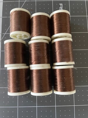 Dark  Brown - 9 Danville 140 Denier Thread Flymaster Plus Waxed