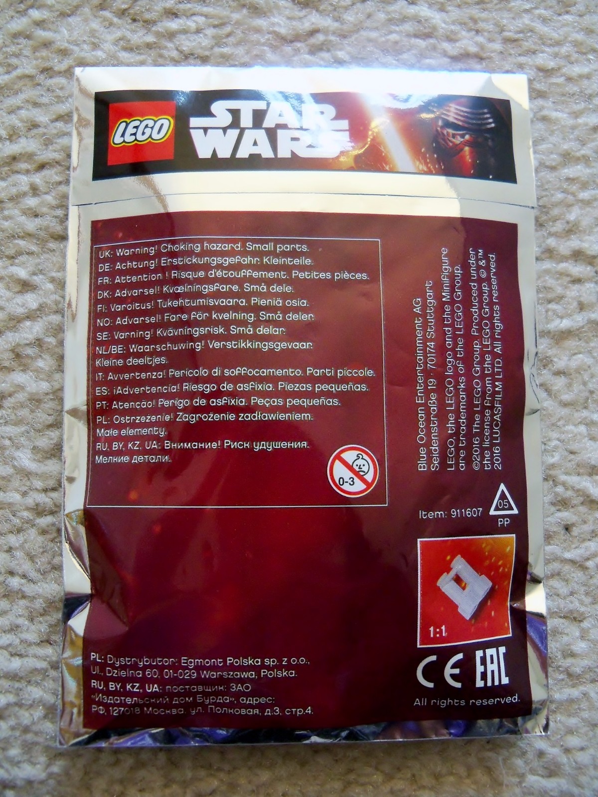 LEGO Star Wars - Rare - 911607 Millenium Falcon & 911612 Acklay Foil Packs