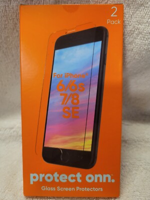 Protect Onn Clear Glass Screen Protector Fits iPhone, Pro 12 13 11/Xr/X/Xs NEW