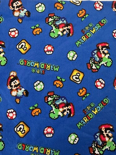 Ninetnedo 2020 Mario World Cotton fabric 17 x 20