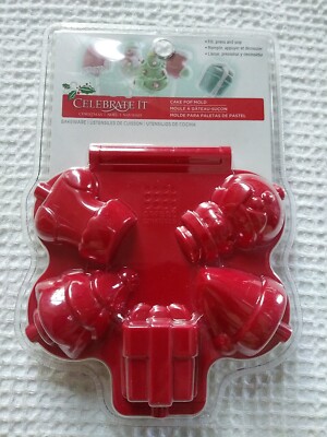 Sweet Creations Celebrate It Christmas Cake Pop Molds NEW Sealed Free Ship !!!