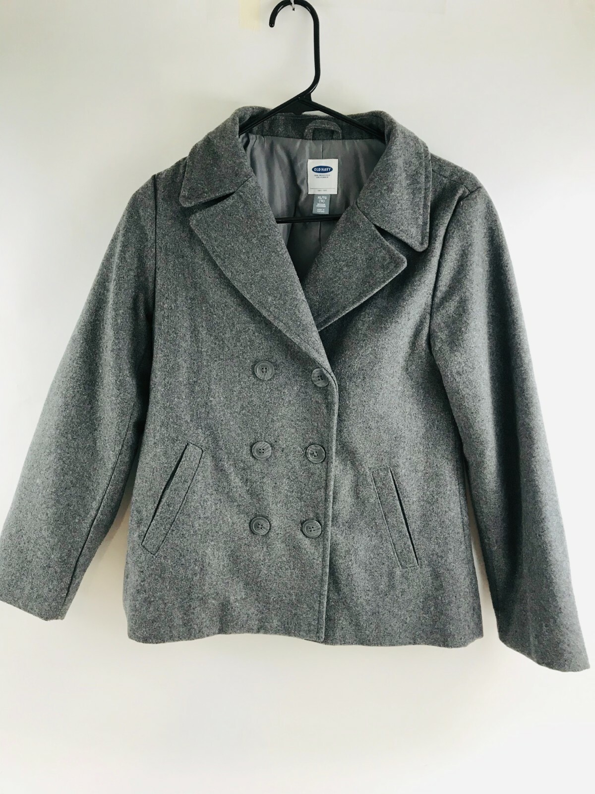 ジャケット・アウター 90s OLD GAP pea coat 10 botton navy M Old Navy Pea Coat Juniors Size 14 Gray Long Sleeve Reg