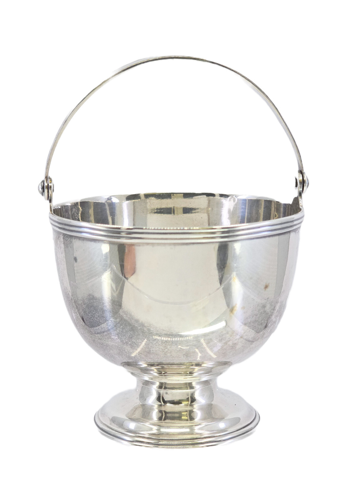 ANTIQUE TIFFANY & Co 2 GILLS 6978 SWING HANDLE STERLING BOWL BASKET
