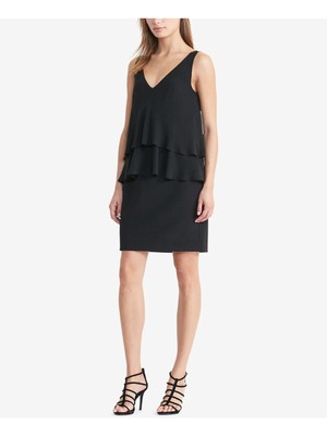 

Женское черное вечернее платье-футляр выше колена RALPH LAUREN Petites, Черный